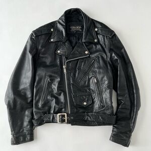 Men's Black Leather Biker Jacket